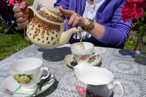 The obligatory afternoon tea in glorious sunshine