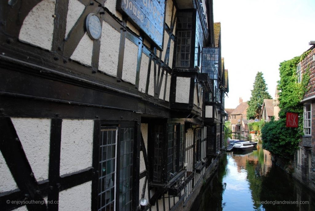 View of the Old Weavers House on the River Stour