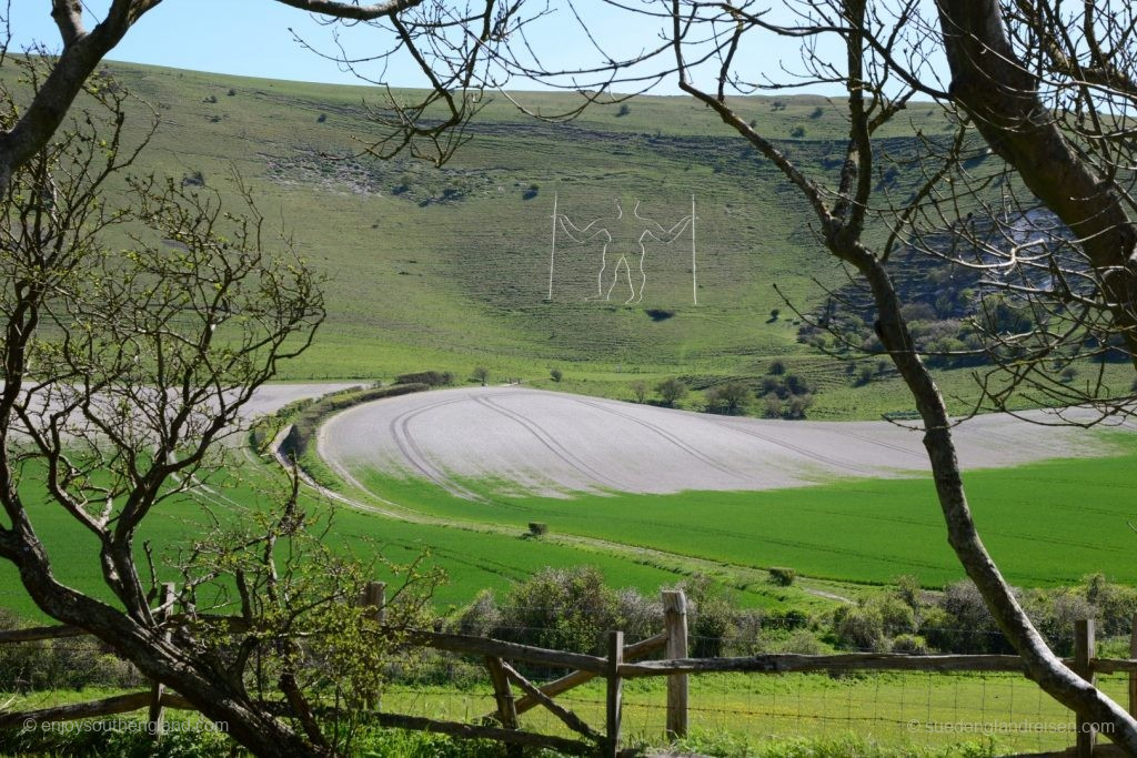 The Long Man of Wilmington in the Cuckmere Valley (East Sussex) near Alfriston