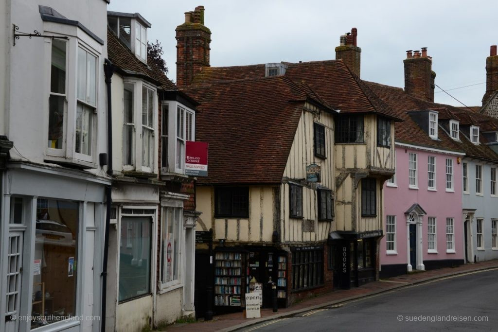 The High Street in Lewes during a particularly quiet moment