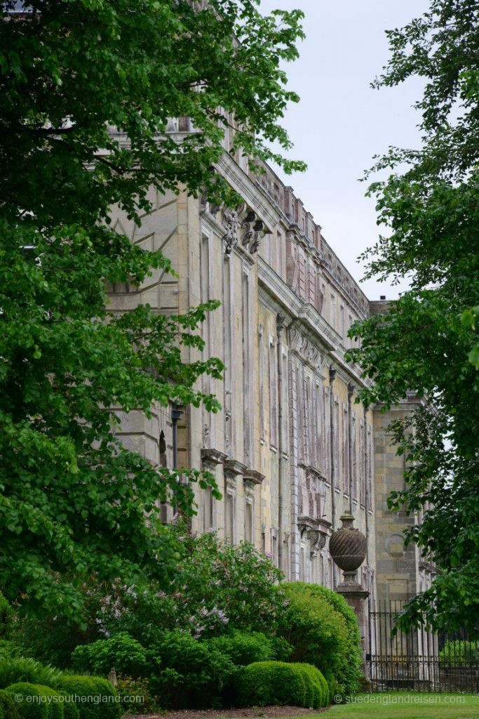 Petworth House from the outside, set in a huge public park