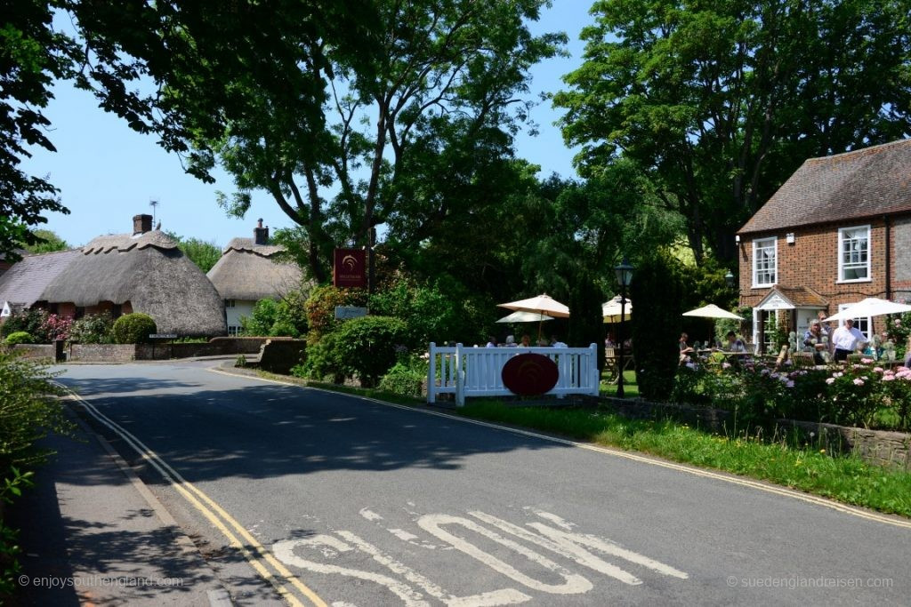 Some of the houses have beautiful thatched roofs...