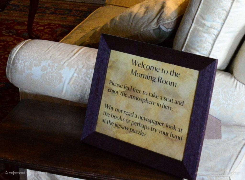 The Morning Room – visitors are warmly invited to make themselves comfortable.