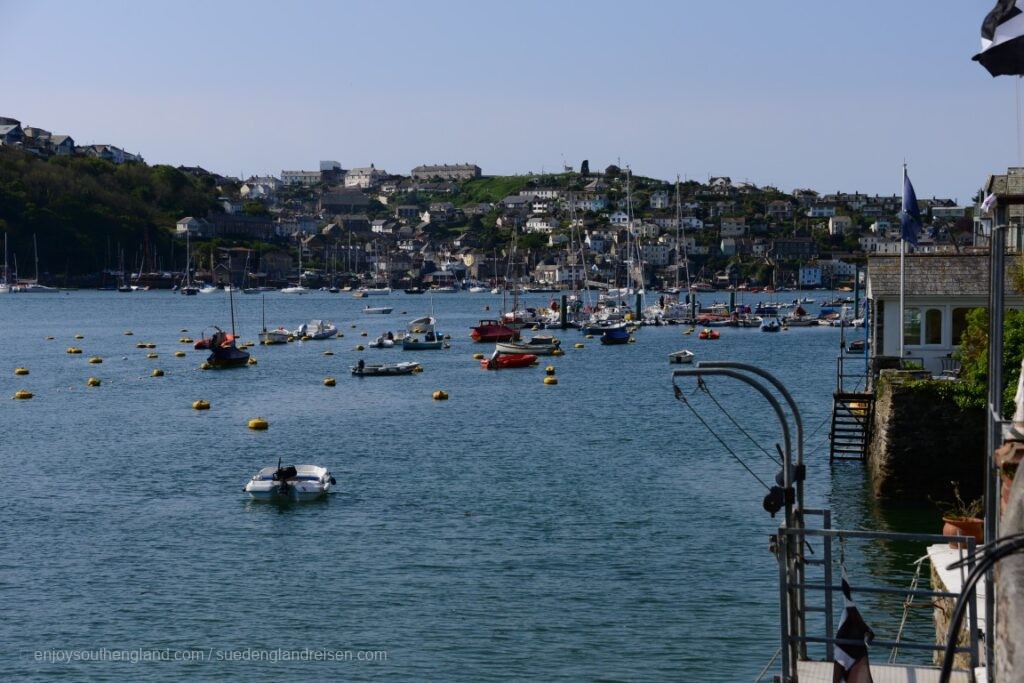Fowey in Cornwall – located directly on the south coast