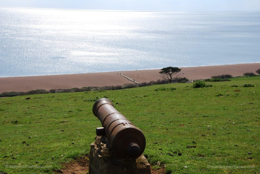 View from the Jurassic Coast View Point at the Subtropical Garden in Abbotsbury