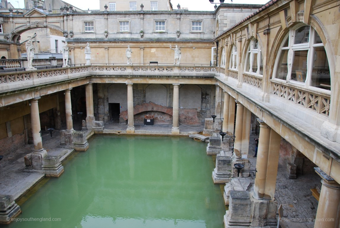 Roman Baths in Bath (Somerset) - From Kent to Cornwall