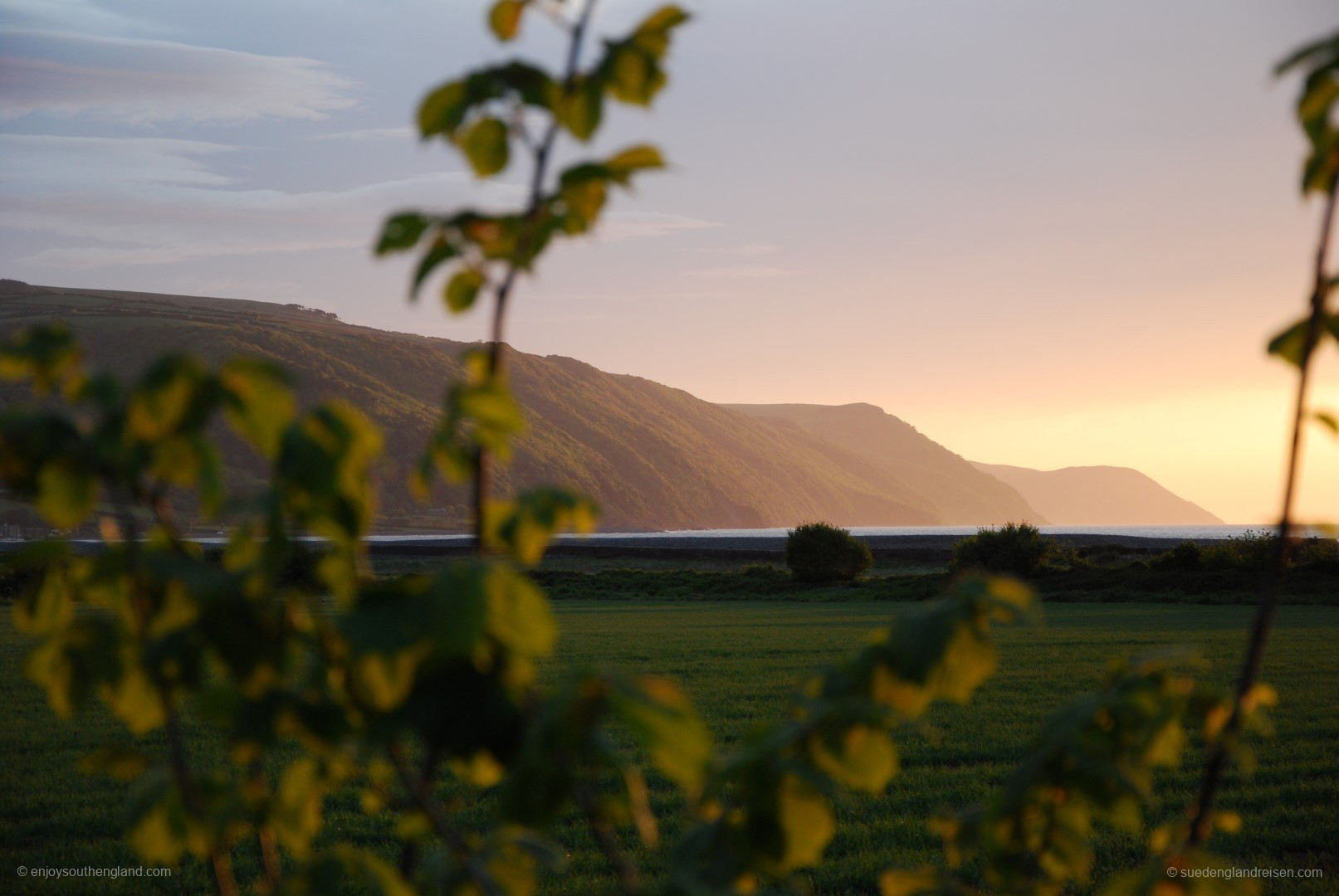 Views of Porlock Bay on the way to Bossington Beach