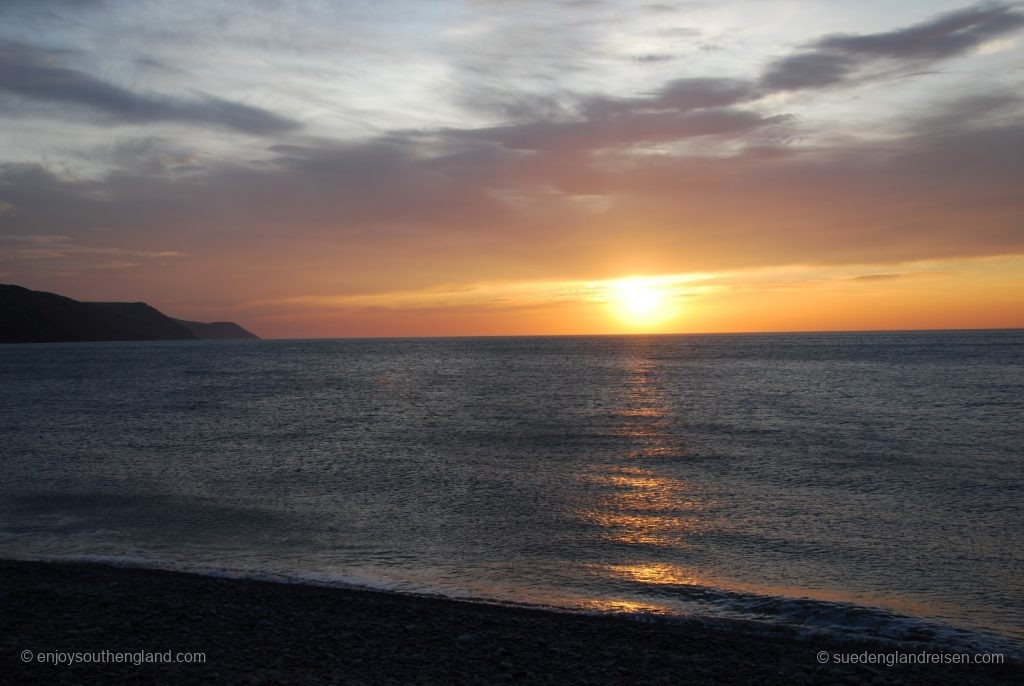Sunset at Bossington Beach