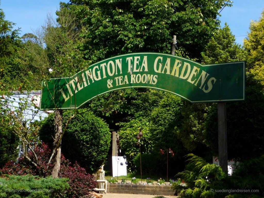 Entrance to the somewhat hidden Tea Garden of Litlington
