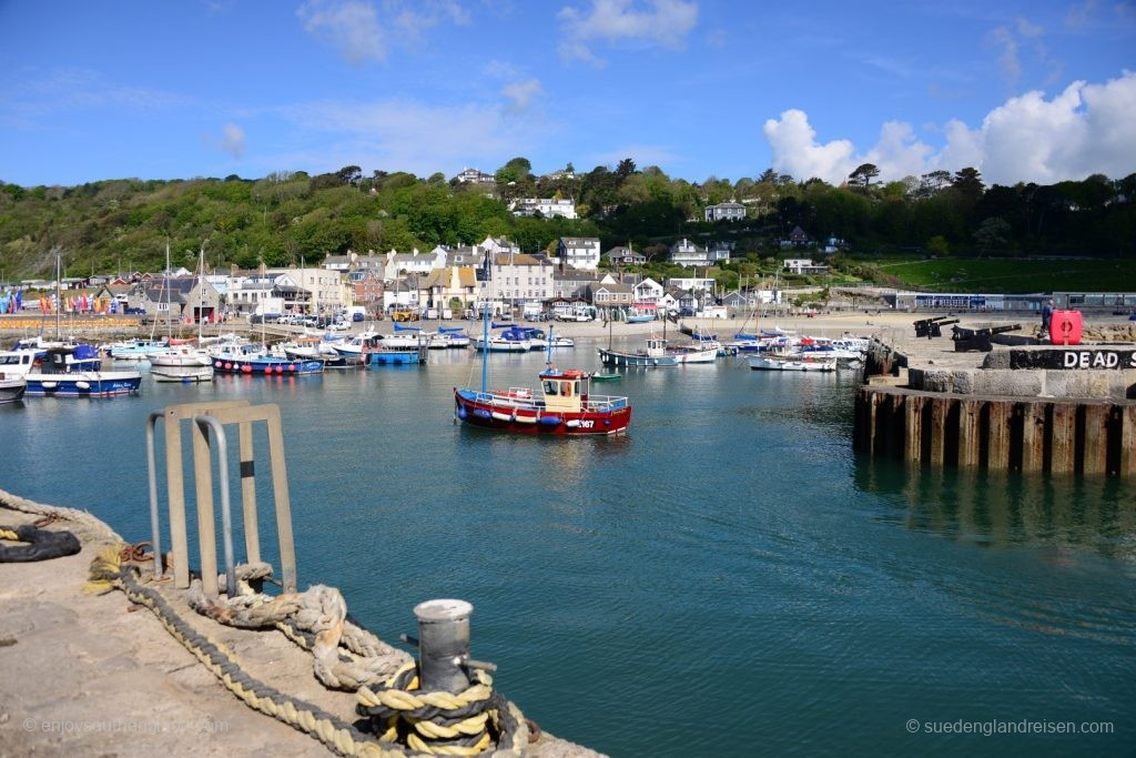 Lyme Regis seen from the Harbour