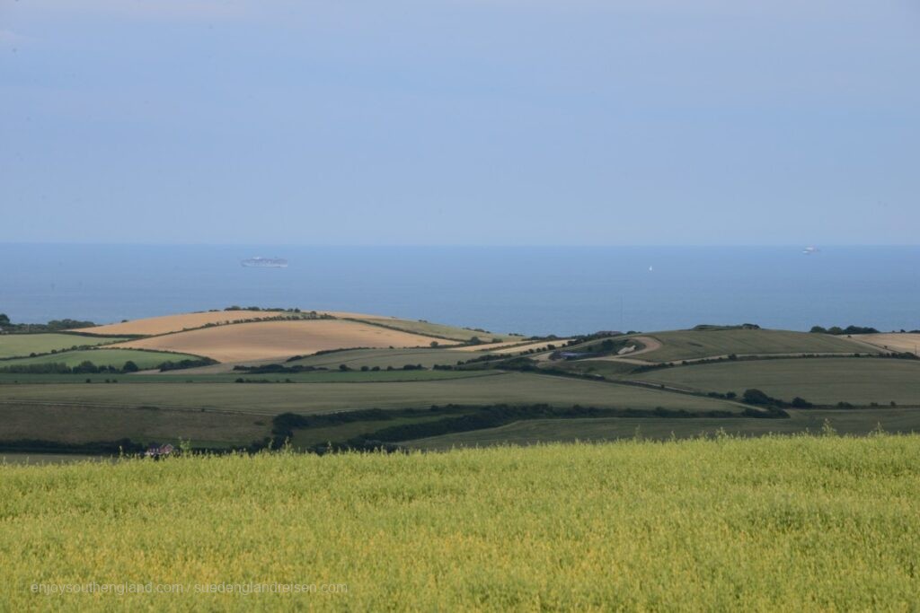 View of the Isle of Wight and the sea from St. Catherine's Oratory