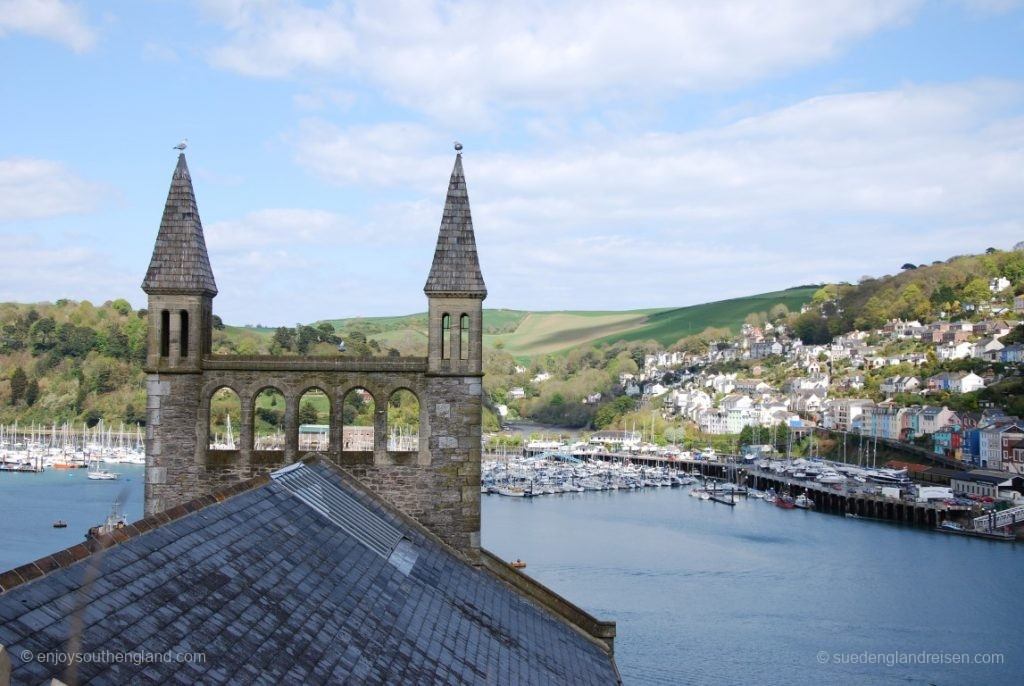 View from above the harbour with Kingswear opposite