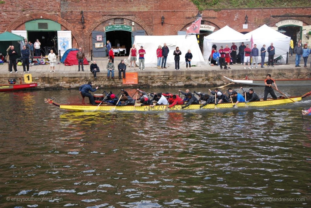 Dragon Boat Race on the River Exe in Exeter