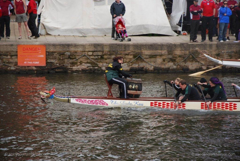 Dragon Boat Race on the River Exe in Exeter