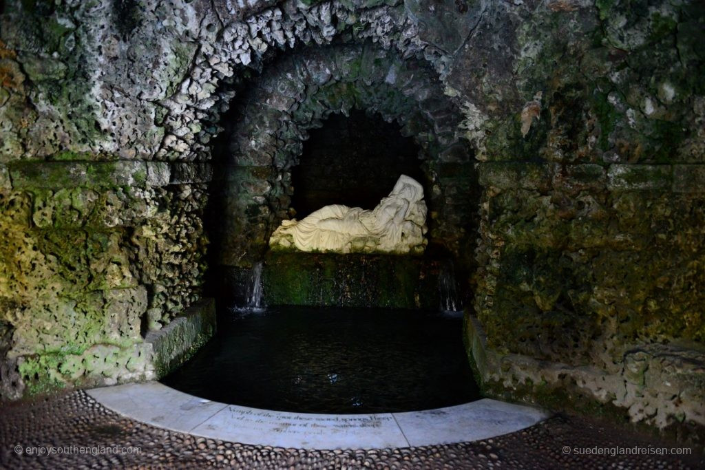 Grotto with a fountain and deity of course