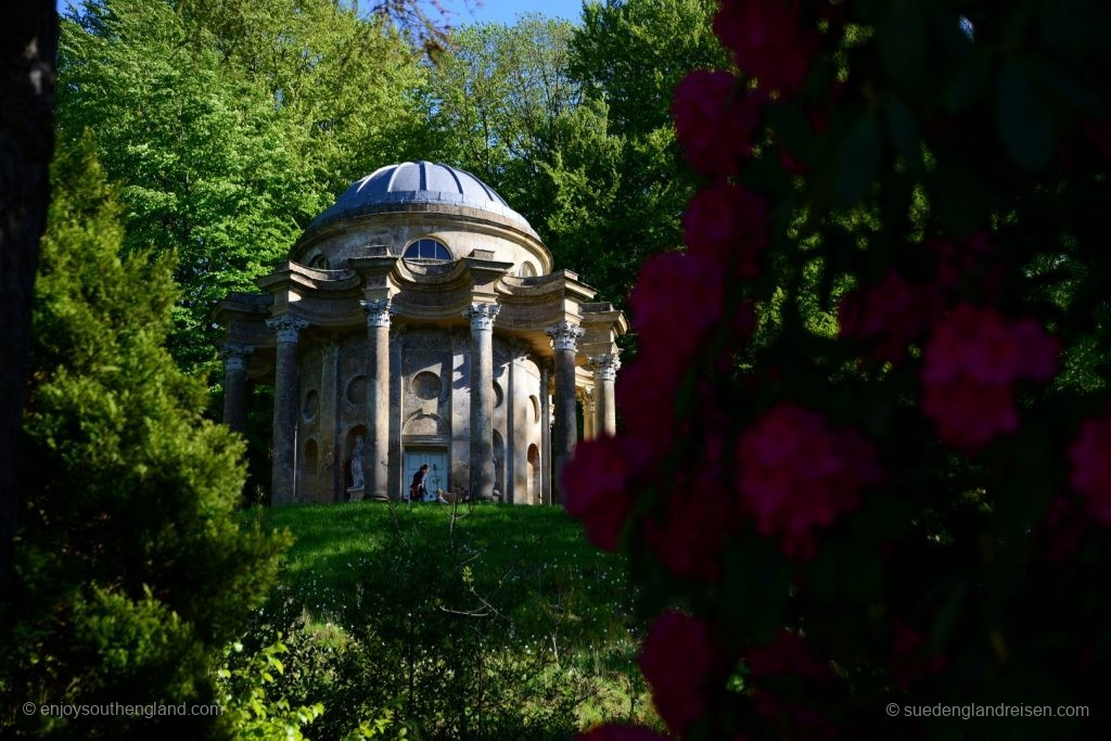 Stourhead Garden also includes a replica temple