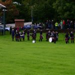 The Pipes and Drums close before their performance at the Pitlochry Highland Evening