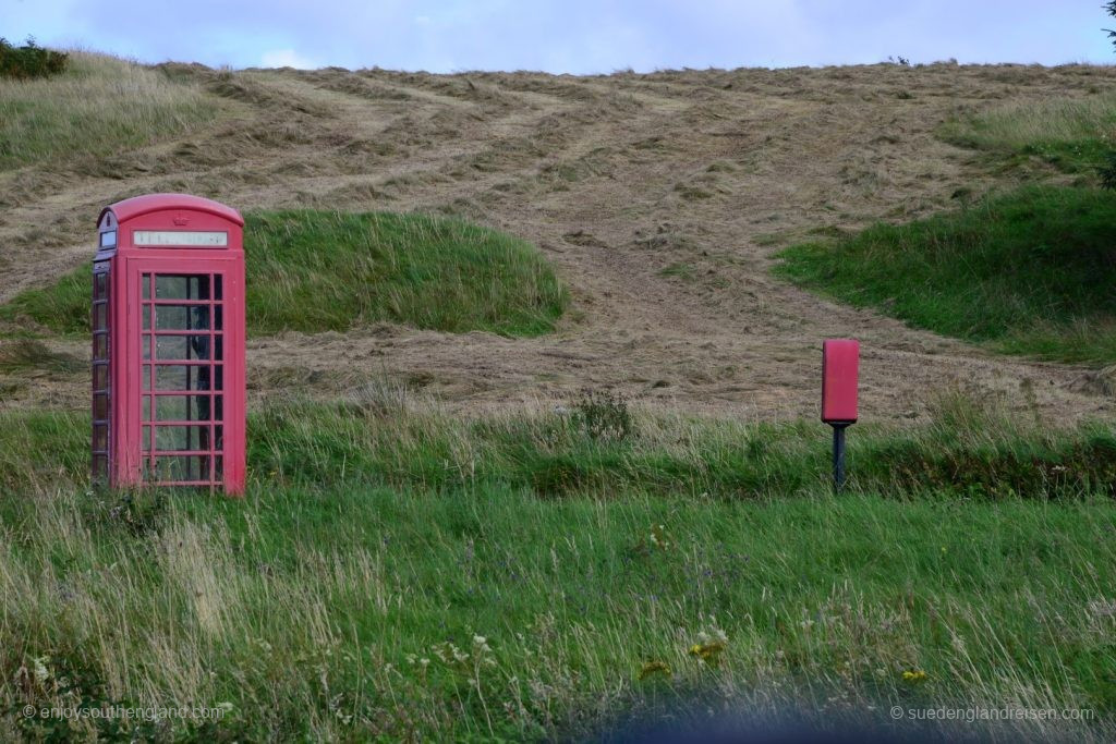 This is also typical: a lonely telephone and post box standing away from any settlement. You can see from the paint that they have been here for a very long time...