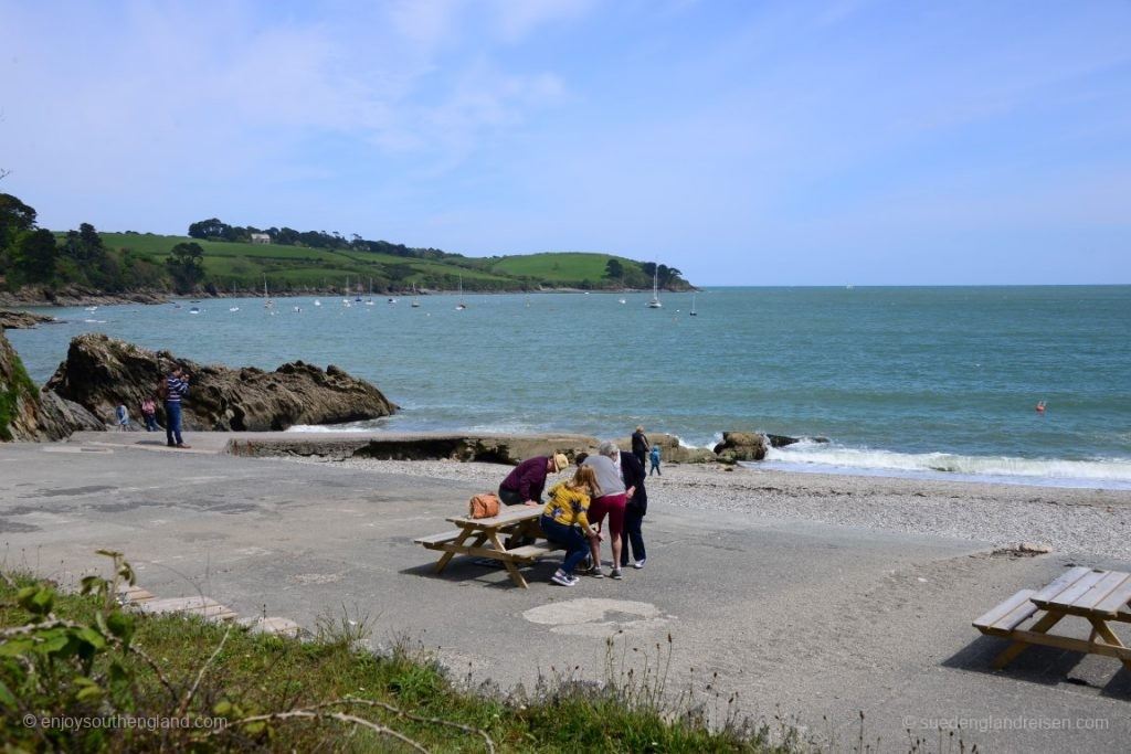 Trebah Garden ends in the estuary of the Helford River and offers a wonderful place in the sun