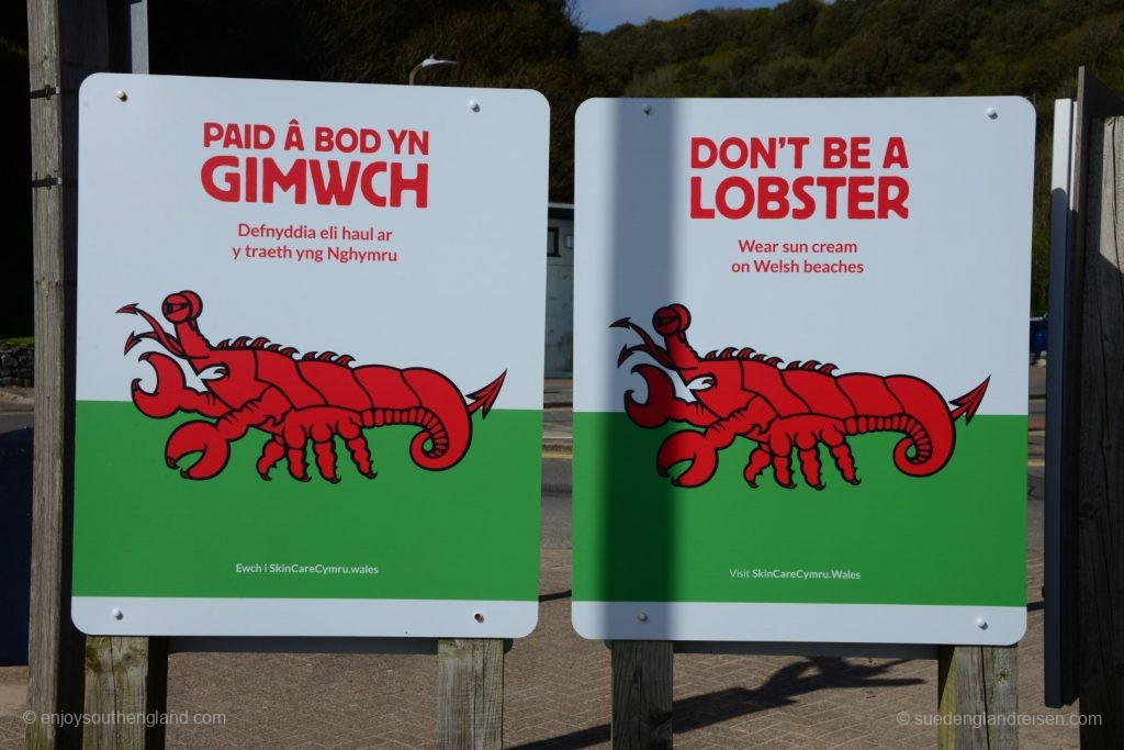  Warning about UV damage at Caswell Bay beach 