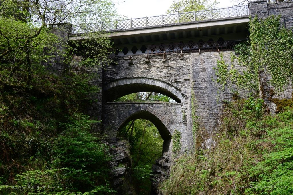  Wales - Devil's Bridge – three generations of bridges stacked one above the other