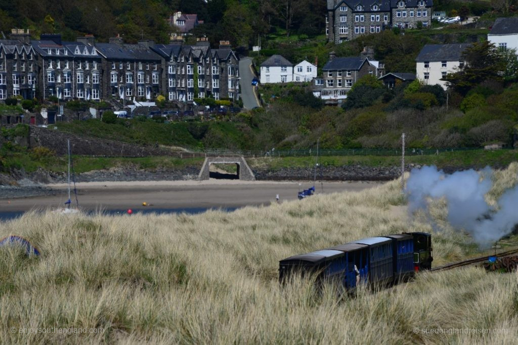 Wales - A Lilliput steam train deep in the dunes