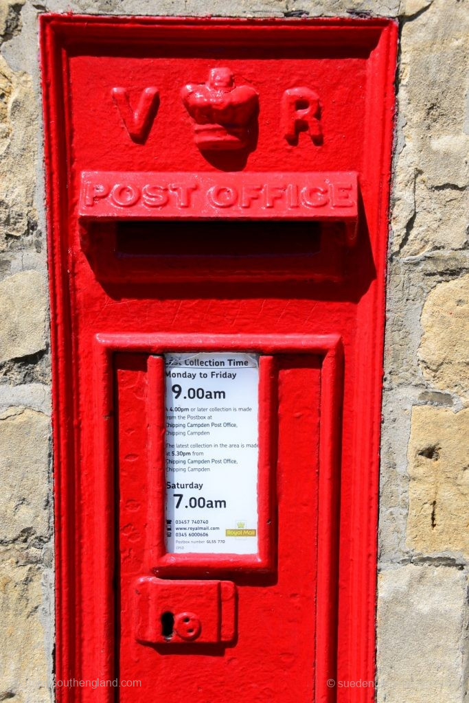 Wall-mounted letterbox from the time of Queen Victoria (1837-1901)