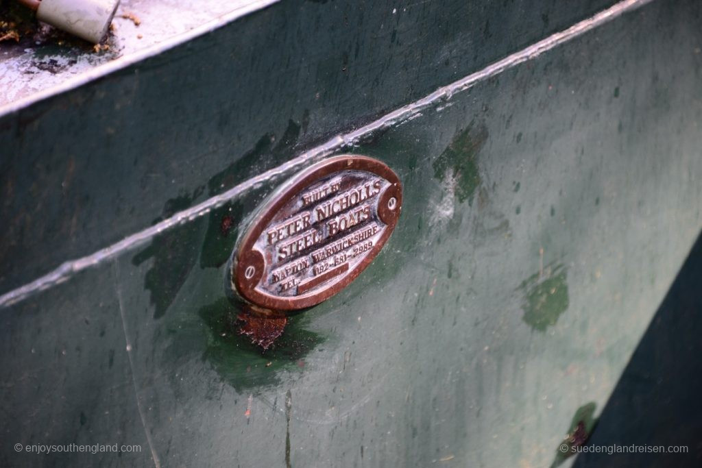 Manufacturer's Badge on a Narrow Boat